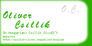 oliver csillik business card